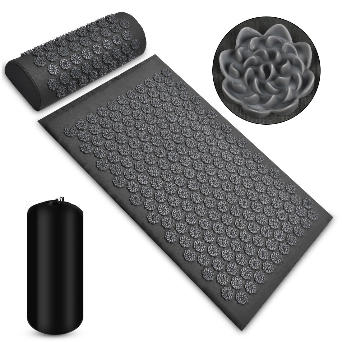 Acupressure Massage Mat With Needles Set Back Massager For Neck Foot.