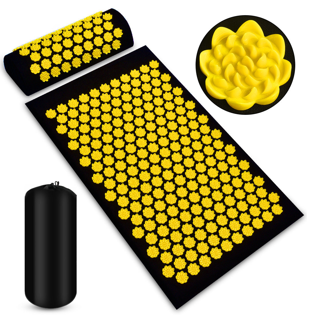 Acupressure Massage Mat With Needles Set Back Massager For Neck Foot.